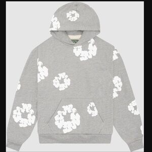 Gray Denim Tears Flower Hoodie Sweatshirt